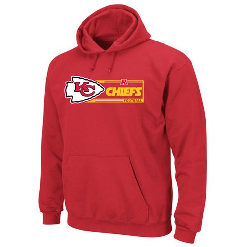 Kansas City Chiefs Majestic Critical Victory VII Pullover Hoodie Red - Click Image to Close